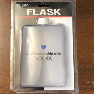 Flask “in a relationship with vodka” heart